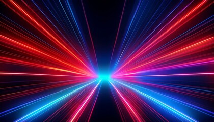 laser lines abstract hi-tech banner design. neon technology banner design background
