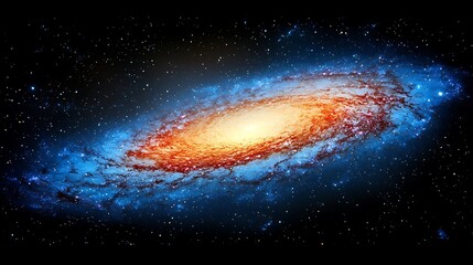 A beautiful spiral galaxy containing countless stars and cosmic dust