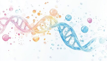 Celebration of World DNA Day through Unique Watercolor Art