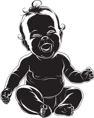 baby with a black hat vector