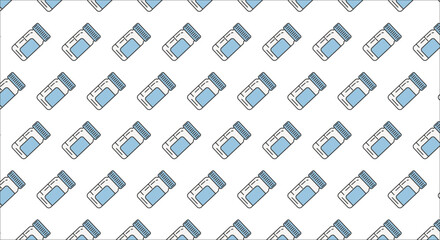 Obraz premium Seamless Medicine Bottle Pattern. Pharmaceutical and Healthcare-Themed Background