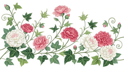 floral background with beautifully designed flowers