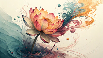 floral background with beautifully designed flowers