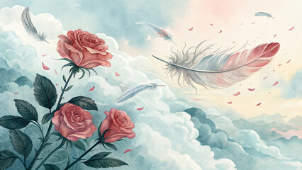 floral background with beautifully designed flowers