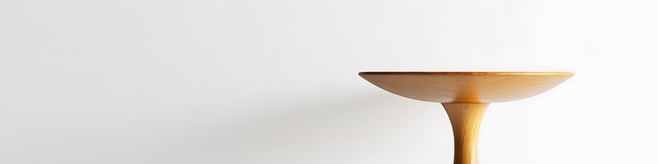 Contemporary wooden table lamp with a sleek, modern base and simple design, isolated on white background, emphasizing its clean and stylish look.