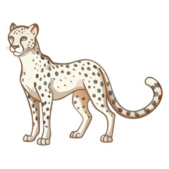 Fototapeta premium a stunning illustration of a cheetah with a light coat and spots