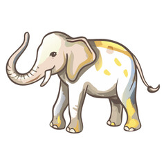 Obraz premium an adorable elephant with big ears and a long trunk, walking with confidence and grace. Its eyes are gentle and its presence is commanding, a testament to the wonder of wildlife