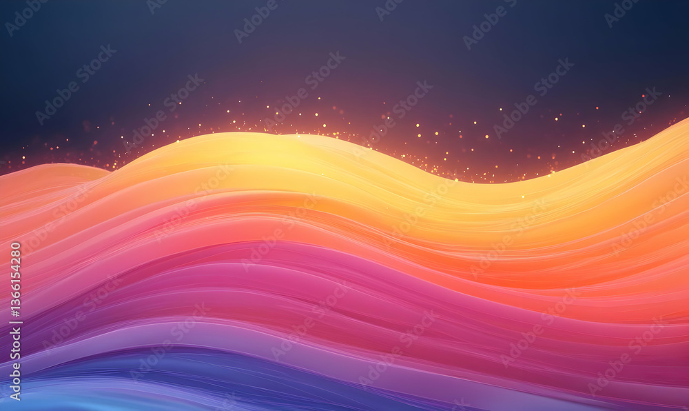 Poster abstract futuristic illustration of data depth and network nodes