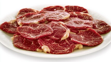 Slicing premium beef cuts for culinary delights kitchen food photography bright lighting culinary techniques