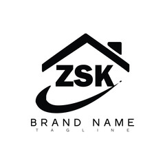 ZKS letter logo design. ZSK business and real estate monogram logo vector template. ZSK letter logo, ZSK unique design, ZSK creative logo, ZSK business logo, ZSK monogram logo.