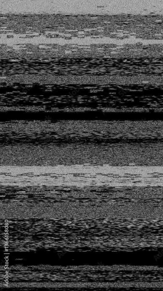 Poster distorted vertical grunge transition with raw noise effect for chaotic visual style