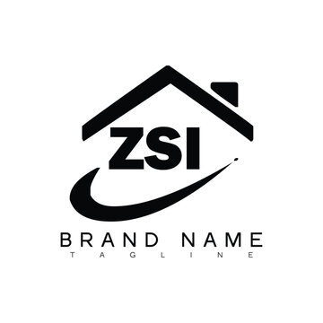 ZSI letter logo design. ZSI business and real estate monogram logo vector template.