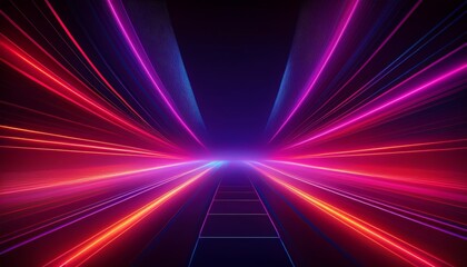 laser lines abstract hi-tech banner design. neon technology banner design background