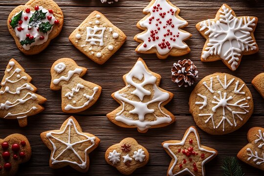 christmas gingerbread cookies - Powered by Adobe