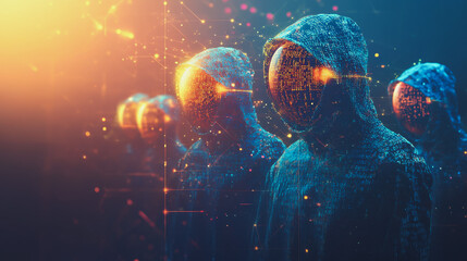 Hackers are planning to hack and attack Zeroday networks and cyber security systems in Smart digital city with Data center on cloud cyber security and Blue Binary Data Software Programming Code