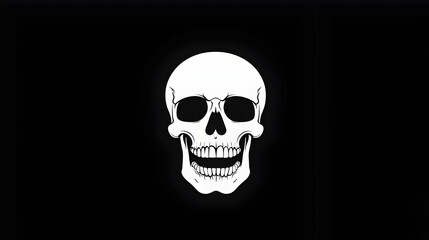 Human Skull Icon with Car Piston Design for Custom Graphics