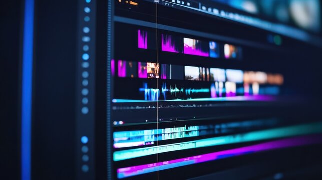 An AI powered video editing tool automatically enhancing footage and providing creative suggestions based on user preferences, Creative technology style, photo of