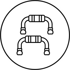 Pushup bars Icon