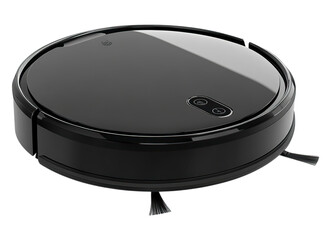 black robotic vacuum cleaner