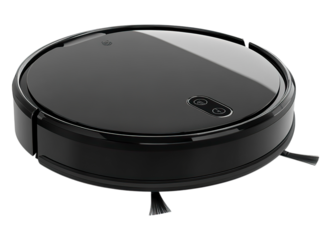 black robotic vacuum cleaner