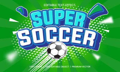 Super Soccer Editable Text Vector Effect
