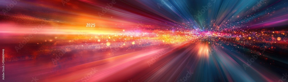 Poster Abstract Blurred Light Streaks with Vibrant Red and Blue Tones Creates a Dynamic and Energetic Background Perfect for Modern Design Projects and Futuristic Technological Visualizations