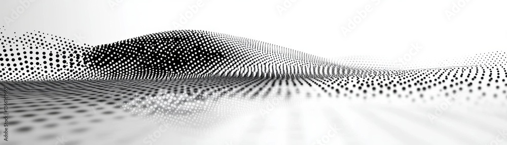 Poster abstract dark dotted pattern on light surface with geometric reflection modern backdrop creates a vi