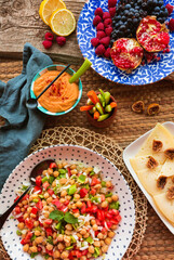 Ensalada de garbanzos muy colorida