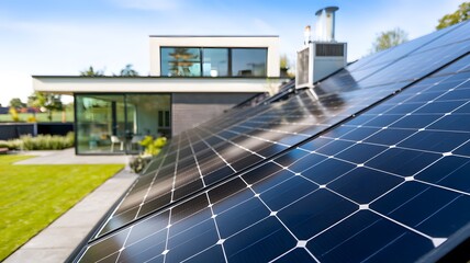 Modern Dutch Home, Sleek Solar Panels. Sustainable Living, Clean Energy. Minimalist Design, Beautiful Garden. A Focus On Energy Efficiency, And Contemporary Architecture.