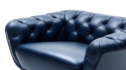 Obraz premium Luxurious Cream Leather Upholstery with Button-Tufted Pattern - Closeup Texture Background