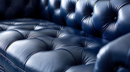 Fototapeta premium Luxurious Cream Leather Upholstery with Button-Tufted Pattern - Closeup Texture Background