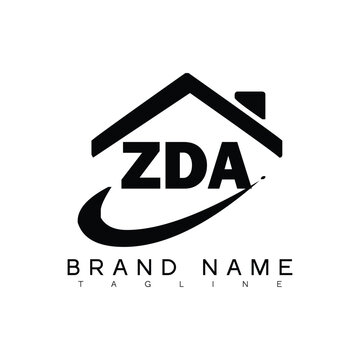 ZDA letter logo design. ZDA  business and real estate monogram logo vector template. ZDA letter logo, ZDA unique design, ZDA creative logo, ZDA business logo, ZDA monogram logo.