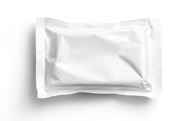 Obraz premium White Product Packaging Pouch Mockup on White Background