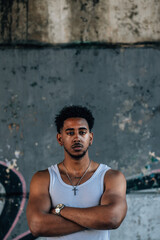 portrait of a young man on the street