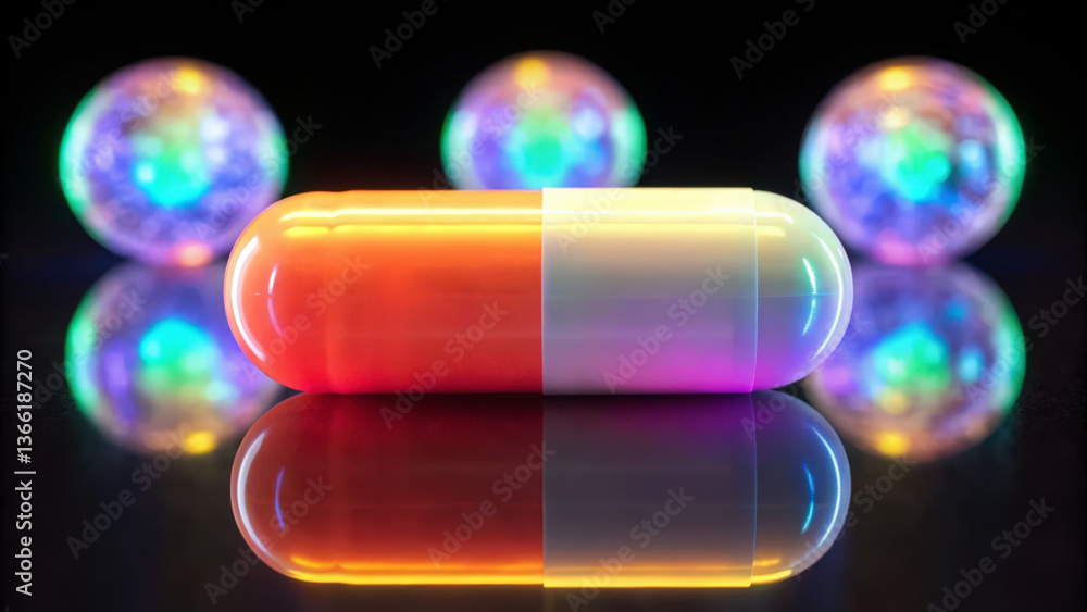 Poster a captivating image showcasing holographic representations of neurotransmitters in action.