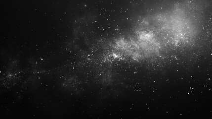 Naklejka premium Vast expanse of a starry night sky, showcasing a swirling galaxy amidst a sea of distant stars and cosmic dust