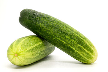 Cucumber in isolated background, Cucumber with water drop in white background