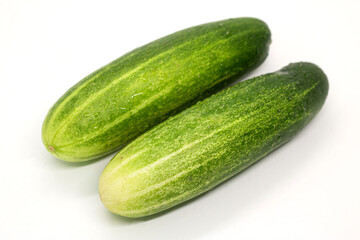 Some Cucumber in isolated background, Cucumber with water drop in white background