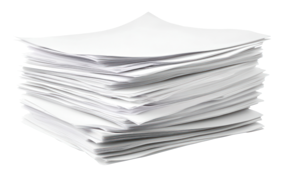 PNG Pile of white documents paper pile supplies.