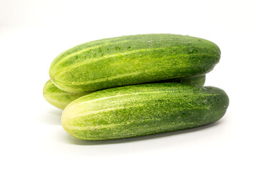 Some Cucumber in isolated background, Cucumber with water drop in white background