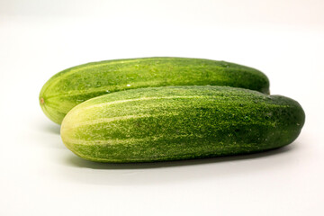 Cucumber in white background, Cucumber with water drop in isolated background