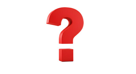 Realistic 3d Red question mark vector Illustration