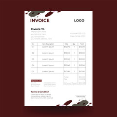 Modern, simple and creative invoice template, invoice design