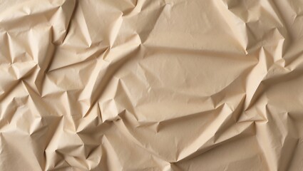 Wrinkled Beige Paper Texture Background