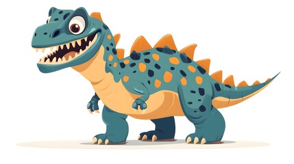 Fototapeta premium Professional Paleontology Carnotaurus Dinosaur Funny Character Illustration for Educational Use