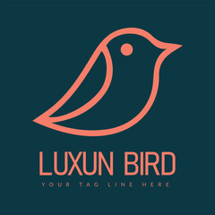line art bird, outline bird vector illustration. modern bird logo, simple and creative bird logo