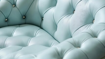 Obraz premium Luxurious Cream Leather Upholstery with Button-Tufted Pattern - Closeup Texture Background