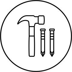 Hammer and nail Icon
