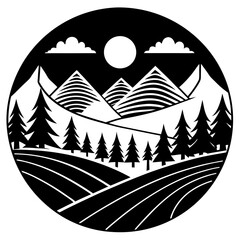 Landscape Silhouette Vector