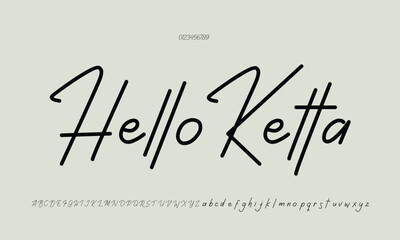 Luxury HelloKetta alphabet letters font for logo